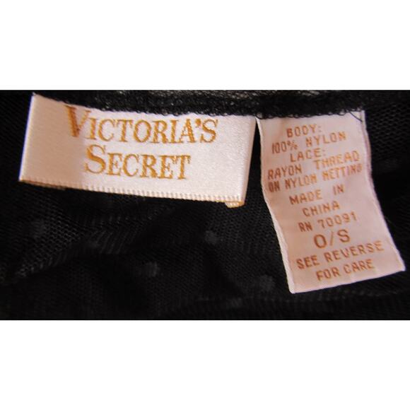 Victoria's Secret Gold Label Vintage Black Lace Open Front Embroidered Robe OSFM - Picture 3 of 3